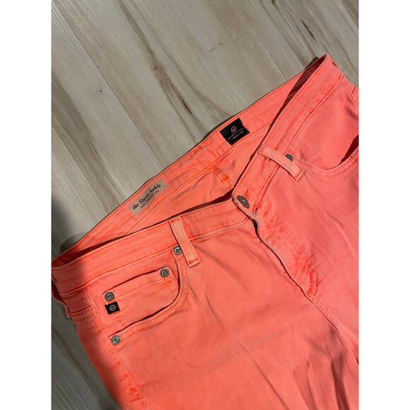 AG Adriano Goldschmied the stevie ankle slim straight leg coral size 31R - Picture 3 of 6
